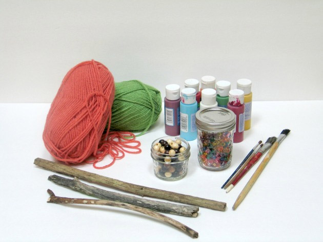 Crafts for Kids: Painted Stick Mobiles